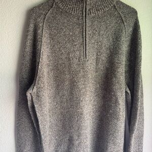 Banana Republic Men's Charcoal Zip-Up Sweater